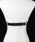 Contoured leather corset handmade by Ecuadorian artisans