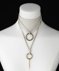 off-white Elegant leather collar for evening or casual wear