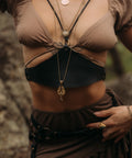 Soft-structured leather corset for comfortable wear