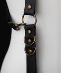 Premium leather suspenders with classic suspender clamp attachments