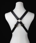 Ethically sourced leather suspenders with interchangeable clips and clamps